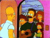 La familia Flanders visitando a Homero