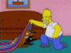 Homero viendo bajo la alfombra