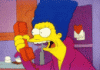 Marge gritando por tel�fono