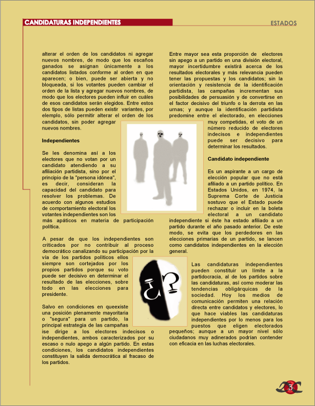 CANDIDATURAS INDEPENDIENTEScandidato independiente, es un aspirante a