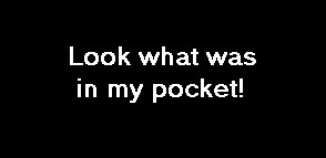 Look what I found in my pocket!