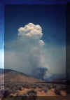 Column from the Clear Creek Fire south of Winnemucca in 2001.  Photo by Meredith Rader.