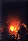 Picture of a hay stack fire on the Happy Ranch in 2000.
