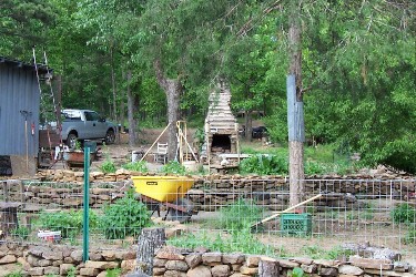 Terraces being built