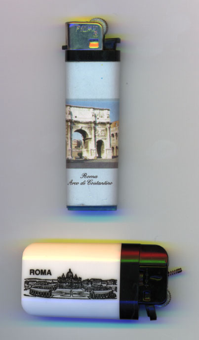 funky lighters TOP: Arc of Constantine, BOTTOM: Roma