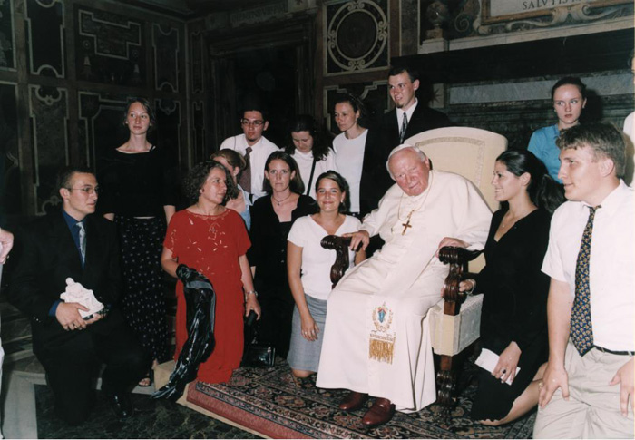 THE POPE WITH SOME OF MY GROUP