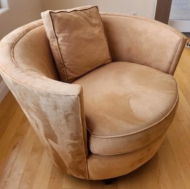 Contemporary Bonded Black Leather Club Chair