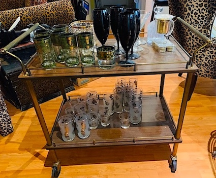 1970s Mid Century Bar Cart