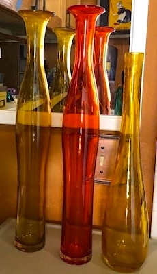 Recycled Glass Rectangular Bottle Forest Green Glass