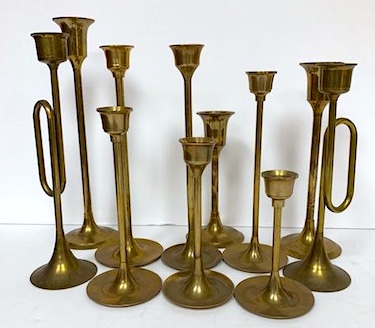 Brass assorted table Candlesticks