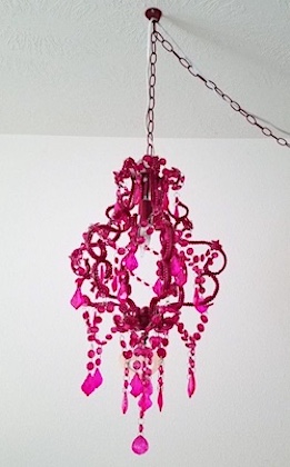 Vintage Glass Grapes Swag Purple Pendant Lamp Light