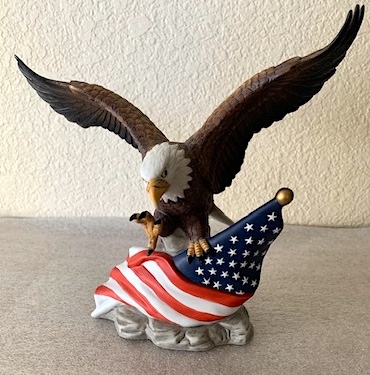 American Eagle and Flag Figurine - 2002