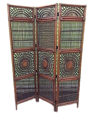 bamboo and rattan screen