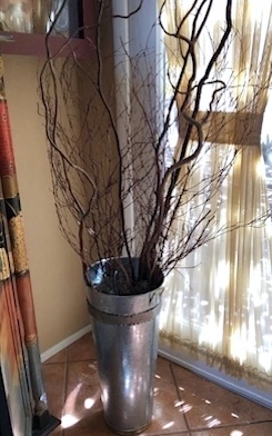 Faux Branches in a Galvanized Container