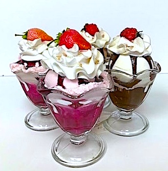 Assorted Faux Ice Cream Sundae