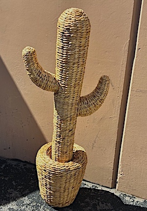 Faux Sonora Desert Saguaro Rattan Cactus
