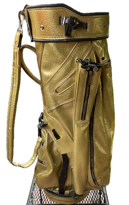 1960s Gold Metallic Burke-Worthington Golf Bag