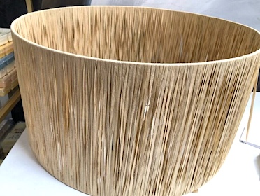 Natural Raffia Drum Lamp Shade