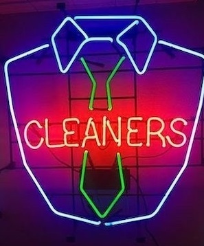 Neon Cleaners Retail Sign