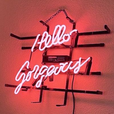 Pink Neon Hello Gorgeous Wall Sign