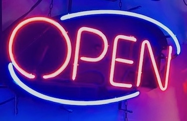 Neon Oval Open Sign Light