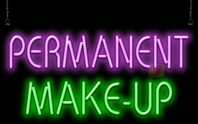 Neon Permanent Makeup Retail Sign