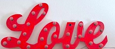 Love Cursive Light Up Sign