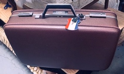 Vintage Small Plum Suitcase