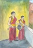 Boy Monks - (Watercolor)