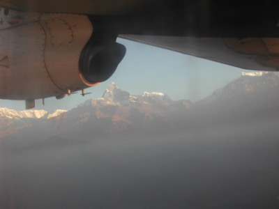 Flying through the Anapurna Range