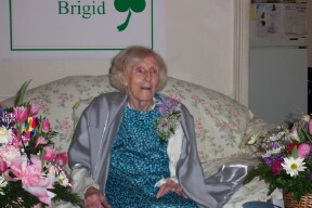 Brigid with flowers