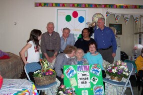 Caregiver Jemma with family