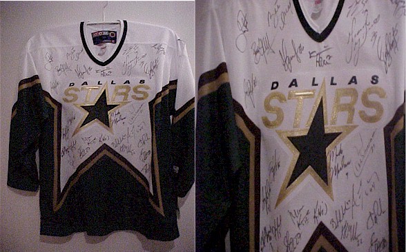 1999 dallas stars team signed jersey