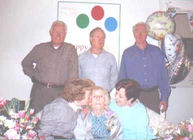 Brigid with her children