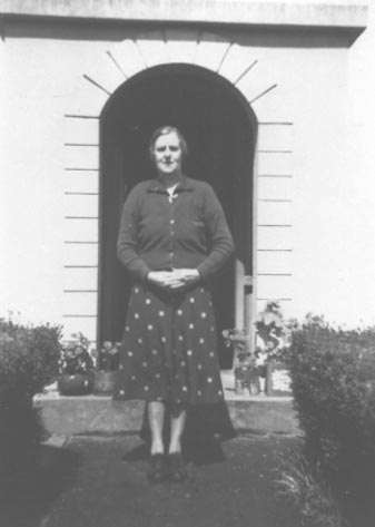 Brigid outside her Kiltobranks home