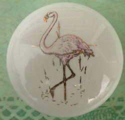 Cabinet Knob w/ Flamingo