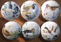 CERAMIC CABINET KNOB game BIRDS  grouse pheasant duck