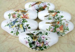 CERAMIC drawer pulls DOMESTIC BIRDS
