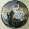 CERAMIC CABINET KNOB pulls CATS KITTEN barn #2