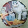 CERAMIC CABINET KNOB pulls CATS KITTEN pretty#1