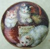 CERAMIC CABINET KNOB pulls CATS KITTEN pretty#3