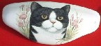 CERAMIC CABINET KNOB DRAWER PULL CAT CATS KITTEN BLACK white