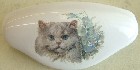 CERAMIC drawer pull KNOB CATS KITTEN Persian #1