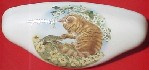 CERAMIC CABINET KNOB DRAWER PULL CAT CATS KITTEN TABBY 