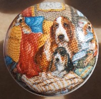 cabinet knob basset hounds