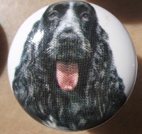cabinet knob cocker spaniel black