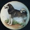 ceramic cabinet knob siberian husky