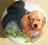 ceramic cabinet knob yellow black labrador retiever