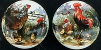 CERAMIC CABINET KNOB  rooster HEN