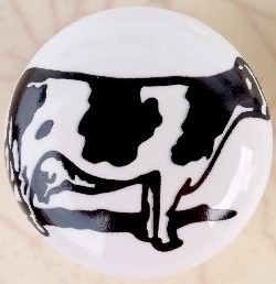 CERAMIC CABINET KNOB  cow cows
